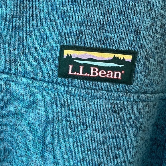 LL Bean Soft Button Up Fleece Pullover sweater jacket Size L - Picture 10 of 10